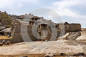 Exterior of the Narasimha temple, Hampi, Karnataka, India