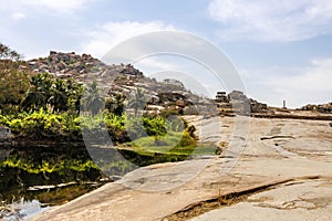 Exterior of the Narasimha temple, Hampi, Karnataka, India