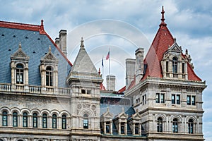 The exterior of the New York State Capitol in Albany, New York