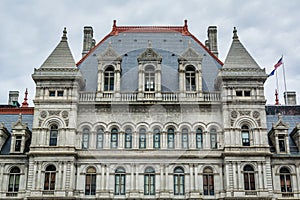 The exterior of the New York State Capitol in Albany, New York