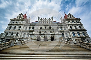 The exterior of the New York State Capitol in Albany, New York