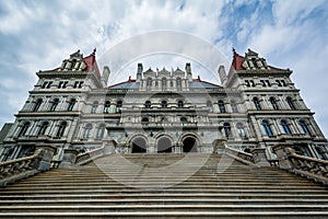 The exterior of the New York State Capitol in Albany, New York