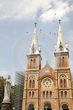 Notre Dame Cathedral in Ho Chi Minh City or Saigon Vietnam