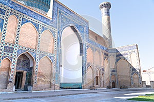 Exterior of the old ancient uzbek tomb - Amir Temur maqbarasi, GoÃ¢â¬Ëri Amir in Uzbekistan