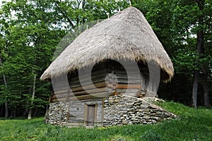 Exterior of old ethno house