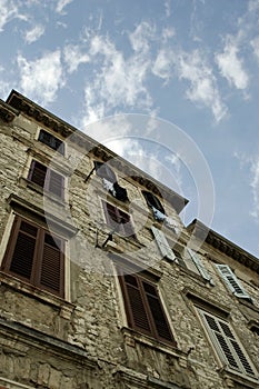 Exterior of old stone building