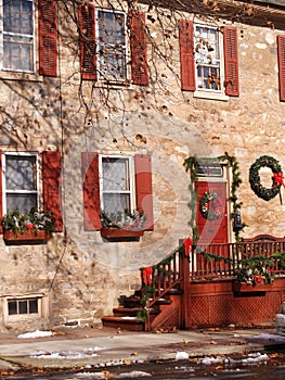 Exterior of old stone house