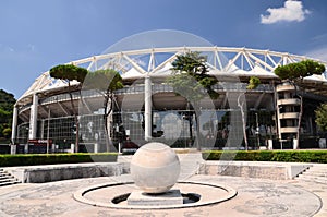 Exterior of the Olympic Stadium in Rome, Italy