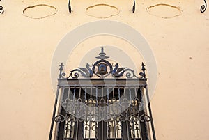 Exterior of an ornate Spanish colonial building in the historc center of Cordoba, Argentina photo