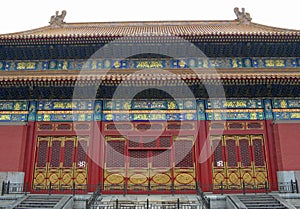 Exterior painted details - Forbidden City buildings, Beijing China