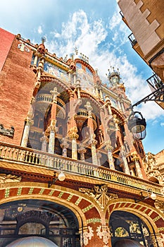 Exterior of Palau de la Musica Catalana, Barcelona, Catalonia, S photo