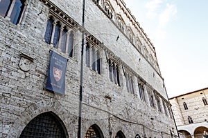 Exterior of the Palazzo dei Priori or comunale, Perugia, Umbria, Italy
