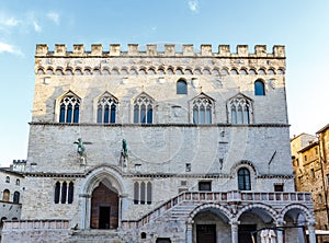 Exterior of the Palazzo dei Priori or comunale, Perugia, Umbria, Italy