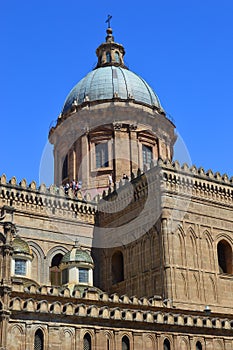Exterior of Palermo Cathedral Sicily Italy