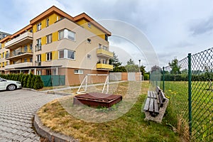 Exterior photo shoot in a modern apartment.