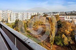 Exterior photo shoot in a modern apartment.