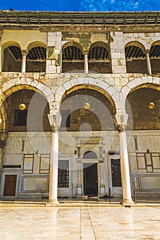 Exterior pillars and columns of Omayad mosque