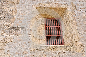 Exterior of prison cell window