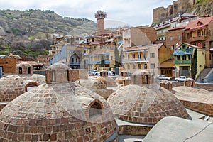 Exterior of public bath in Tbilisi, Georgia.