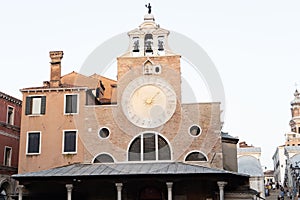 Exterior of San Giacomo di Rialto, a church in the sestiere of San Polo, Venice, northern Italy photo