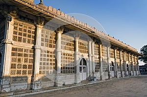 Exterior of Sarkhej Roza mosque in Ahmedabad