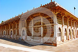 Exterior of Sarkhej Roza mosque in Ahmedabad, Gujarat