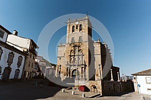 Exterior shot of the church of our lady of the assumption in Torre de Moncorvo, Portugal photo