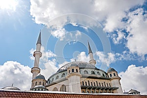 Exterior Shot Of Taksim Mosque, Istanbul, Turkey photo