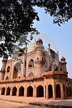 Exterior side view of Safdarjang`s tomb in Delhi city photo