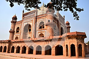 Exterior side view of Safdarjang`s tomb in Delhi city photo