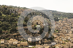 Exterior Sights of St. Mathew Church Chiesa di San Matteo in Scicli, Province of Ragusa, Sicily - Italy.