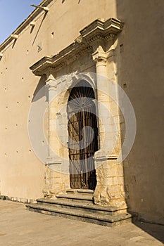 Exterior Sights of St. Mathew Church Chiesa di San Matteo in Scicli, Province of Ragusa, Sicily - Italy.