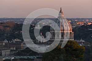 Exterior of St. Peter`s Basilica Dome