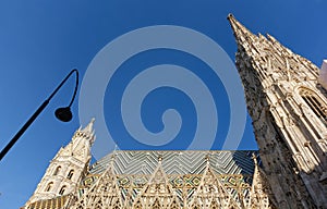 Exterior of St. Stephen`s Cathedral in Vienna