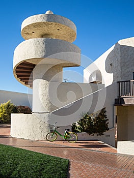 Exterior stairway, modern Southwest architecture