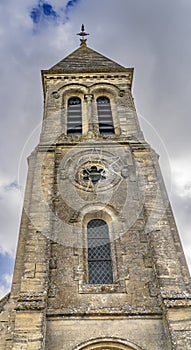 Exterior Steeple Saint Laurent Church Normandy France