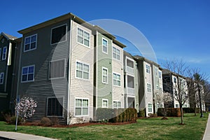 Exterior and surrounding environment affordable apartment building