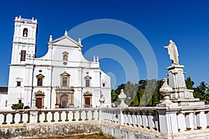 Exterior of the Sé Catedral de Santa Catarina in Goa Velha, Panjim, Goa, India