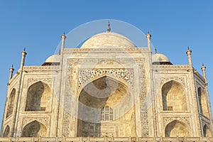 Exterior of the Taj Mahal in the early morning, Agra, Uttar Pradesh, India