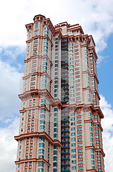 Exterior of a tall building