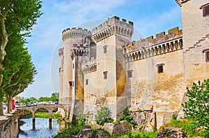 Exterior of the Tarascon Castle, France