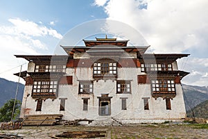 Exterior of Trashigang dzong monastery in Trashigang, Eastern Bhutan, Bhutan