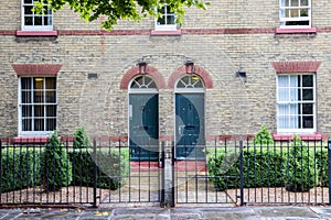 The exterior of victorian terraced houses