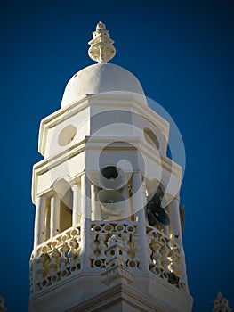 Exterior view of Al-Jama Mosque minater, Shibam, Hadhramaut, Yemen