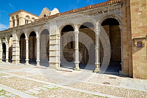 Exterior view of the basilica of Saint Vicente in Avila city, Spain