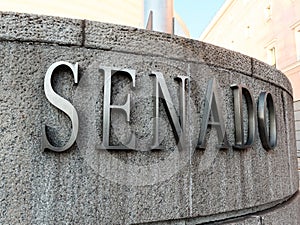 Exterior view building of Spanish senate senado photo