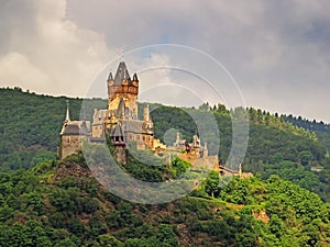Exterior view of the Castle Reichsburg at Cochem, Germany