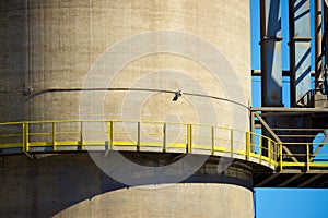 Exterior view of a cement factory