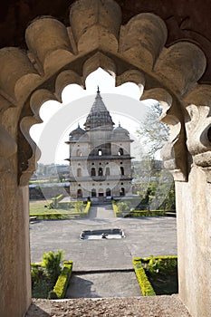 Exterior view of Chhatri or centopath at Orchha. Madhya Pradesh