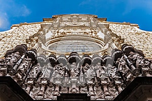 Exterior view of a church in Barcelona photo